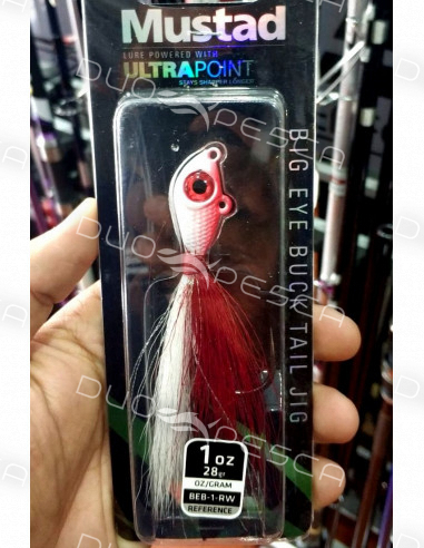BUCKTAIL MUSTAD 7GR COLOR RED WHITE