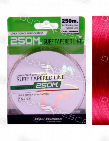 KALI KUNNAN SURF TAPERED LINE SURF CAST RED 250MT