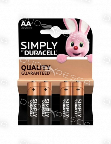 PILAS DURACELL SIMPLY AA (4 UDS)