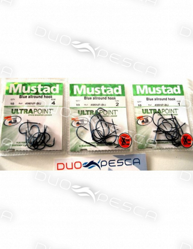 ANZUELO MUSTAD BLUE ALL ROUND HOOK ULTRAPOINT 496 NP-BU (10 UDS)