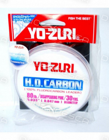 FLUOROCARBONO YOZURI HD CARBON 0.85MM 27.40MT COLOR PINK 